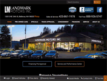 Tablet Screenshot of landmarkmotors.com